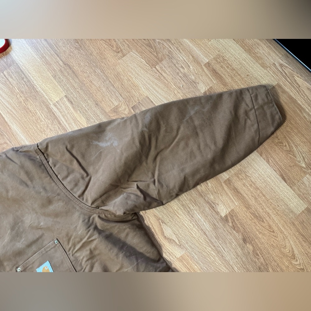 Vintage Carhartt Jacket Duck Canvas Quilt Lined Barn Chore Coat Size 54 Regular - Picture 8 of 15